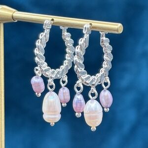 Francesca's Pale Purple and Cream Faux Pearls - New on card